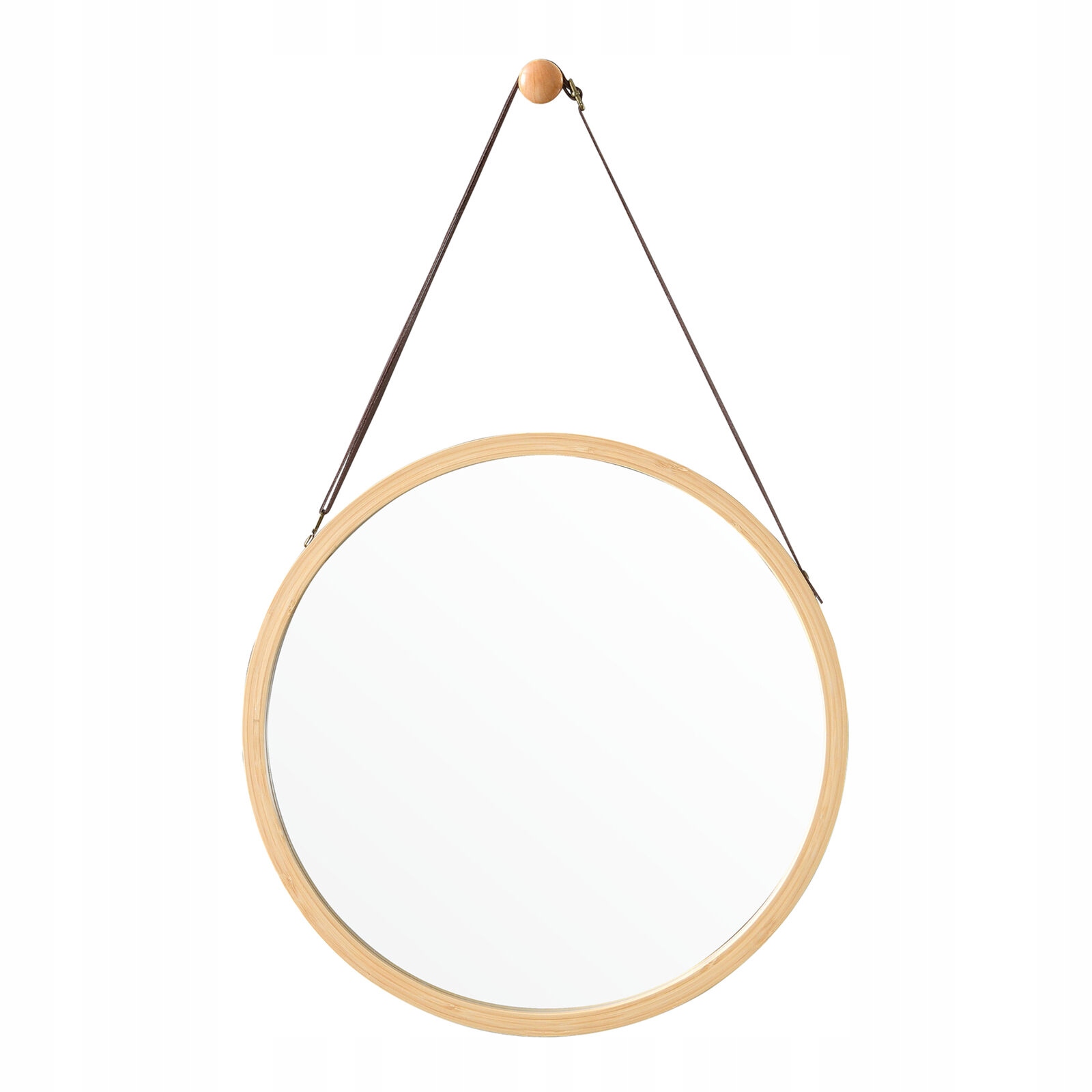 

Bambusowe Lustro Wiszące Ścienne Okrągłe 38cm