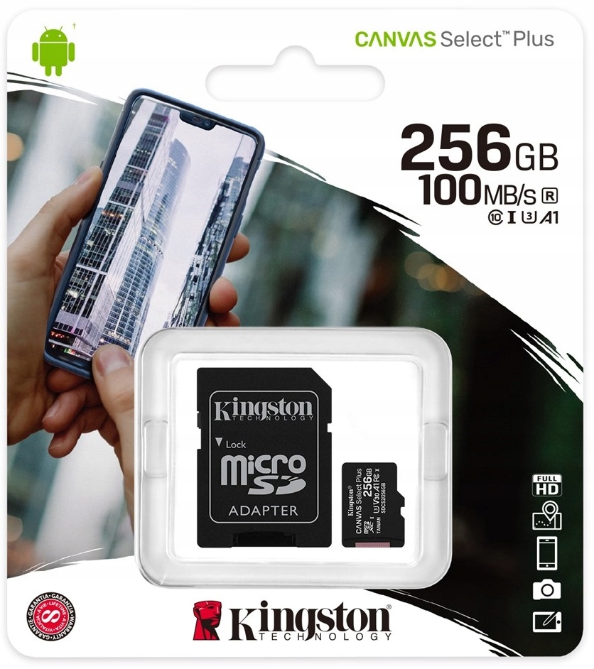 KINGSTON CANVAS micro SDXC 256GB ADAPTER 100MB/s