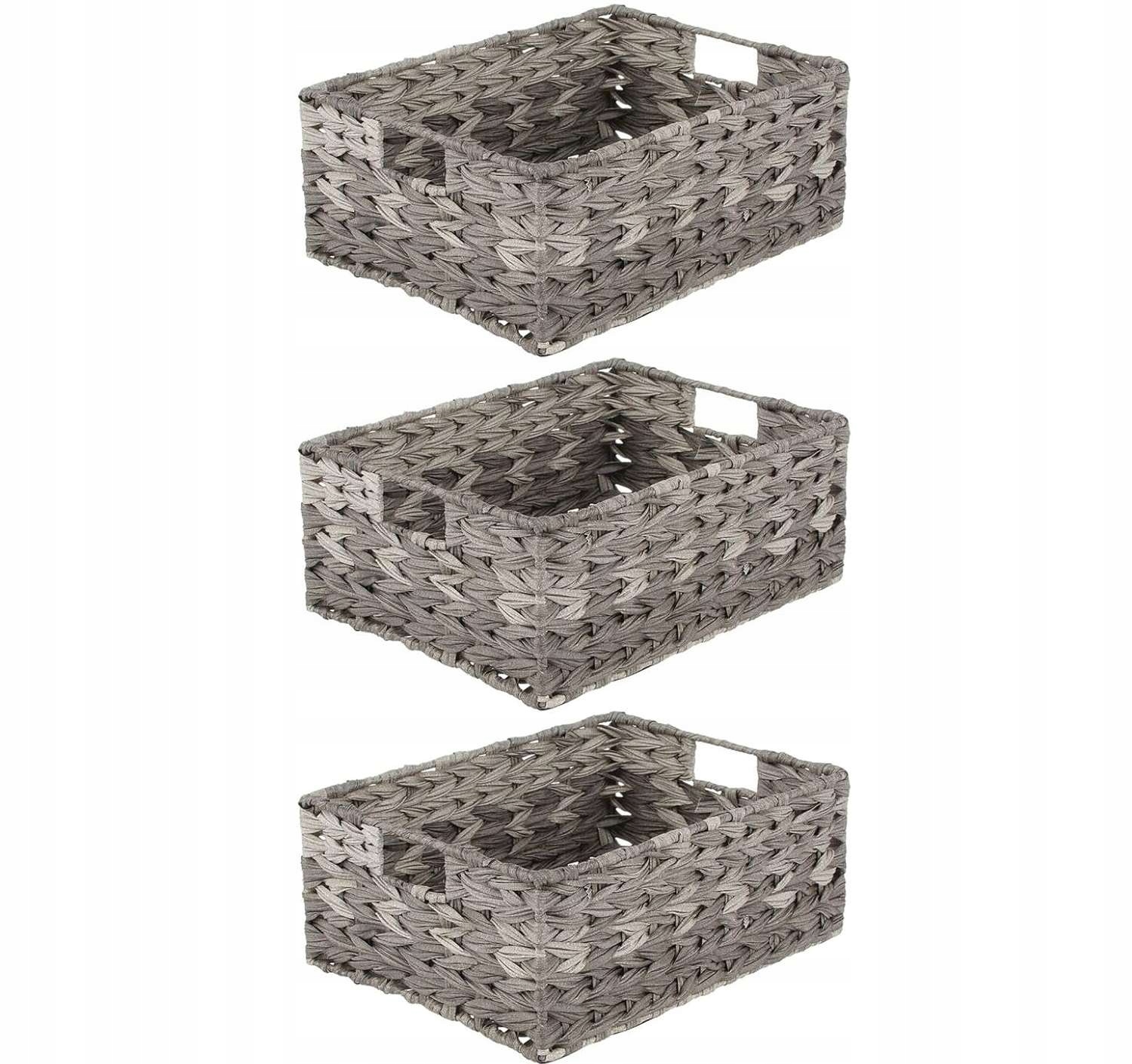 Košík na skladování pletený koš univerzální organizér 30x40 cm 3ks