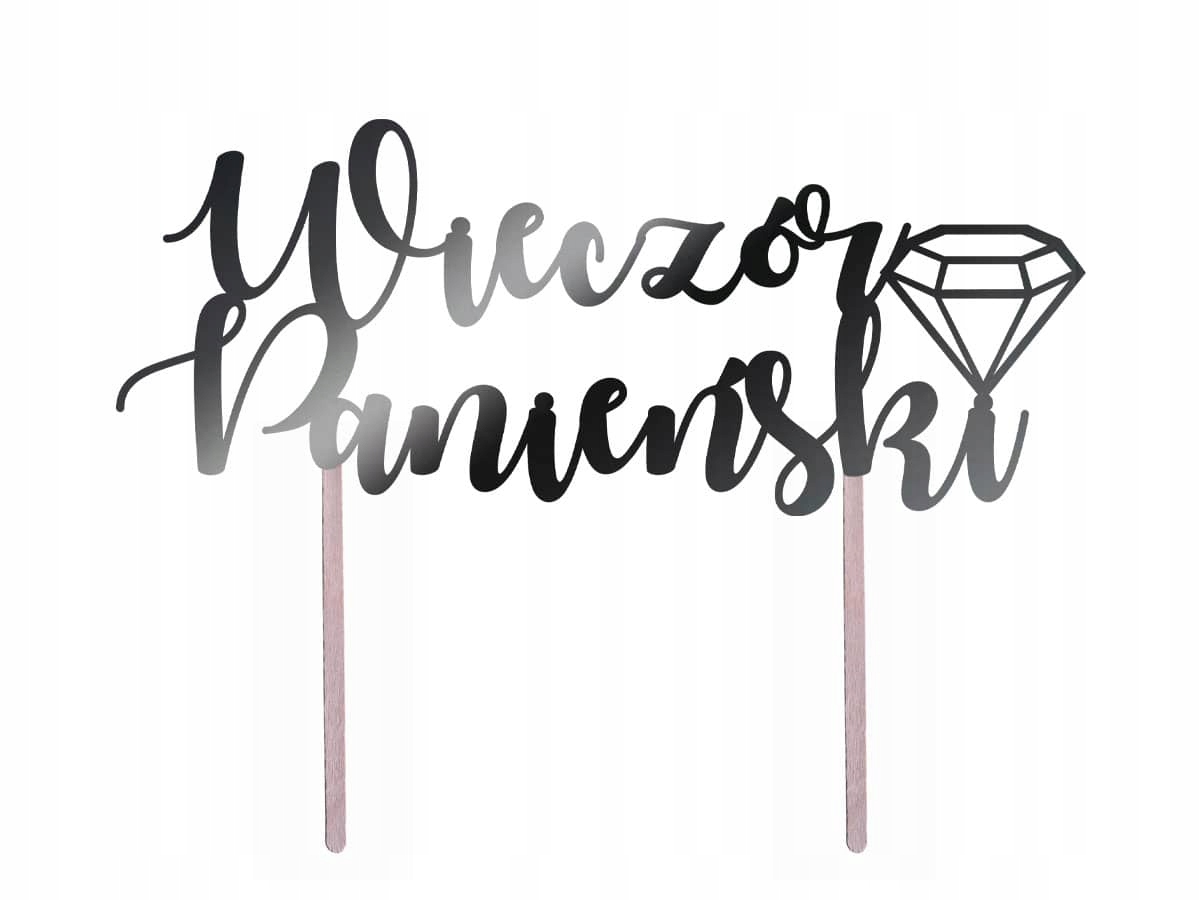 

Topper na tort czarny Wieczór Panieński 20cm