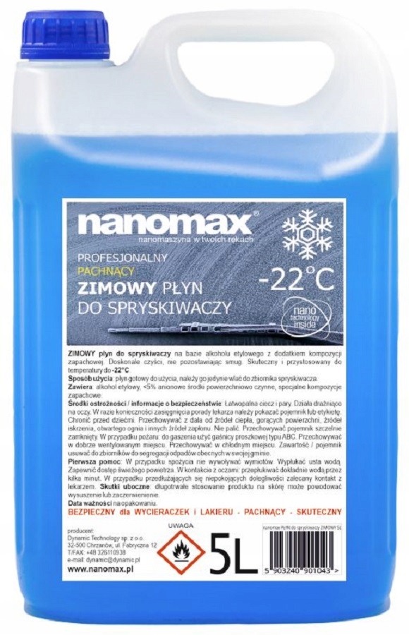 

Nanomax zimowy płyn do spryskiwaczy 5 L do -22°C