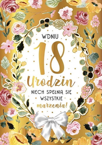 

Kartka na 18 urodziny dla Dziewczyny Premium DK903