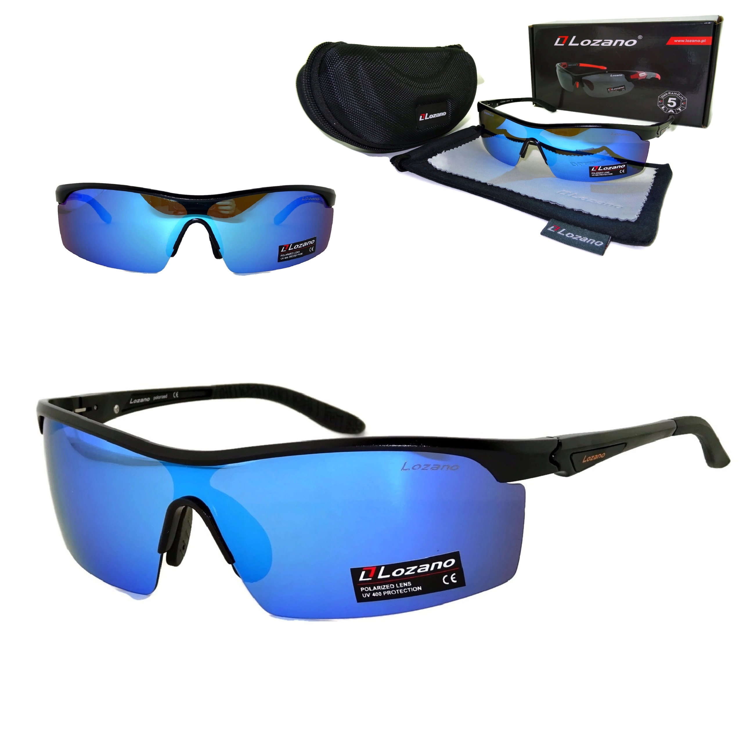 Sportovní Sluneční Brýle S Modrým Zrcadlem A Polarizací Pouzdro