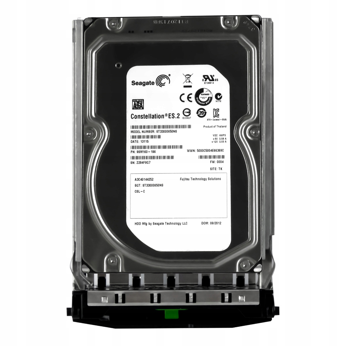 Fujitsu A3C40144252 3TB 7.2K 64MB Sata II 3.5'' ST33000650NS