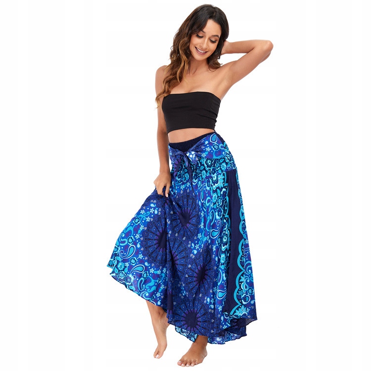 ZWIEWNA DŁUGA SPÓDNICA MAXI DO KOSTEK BOHO DAMSKA Materiał dominujący poliester