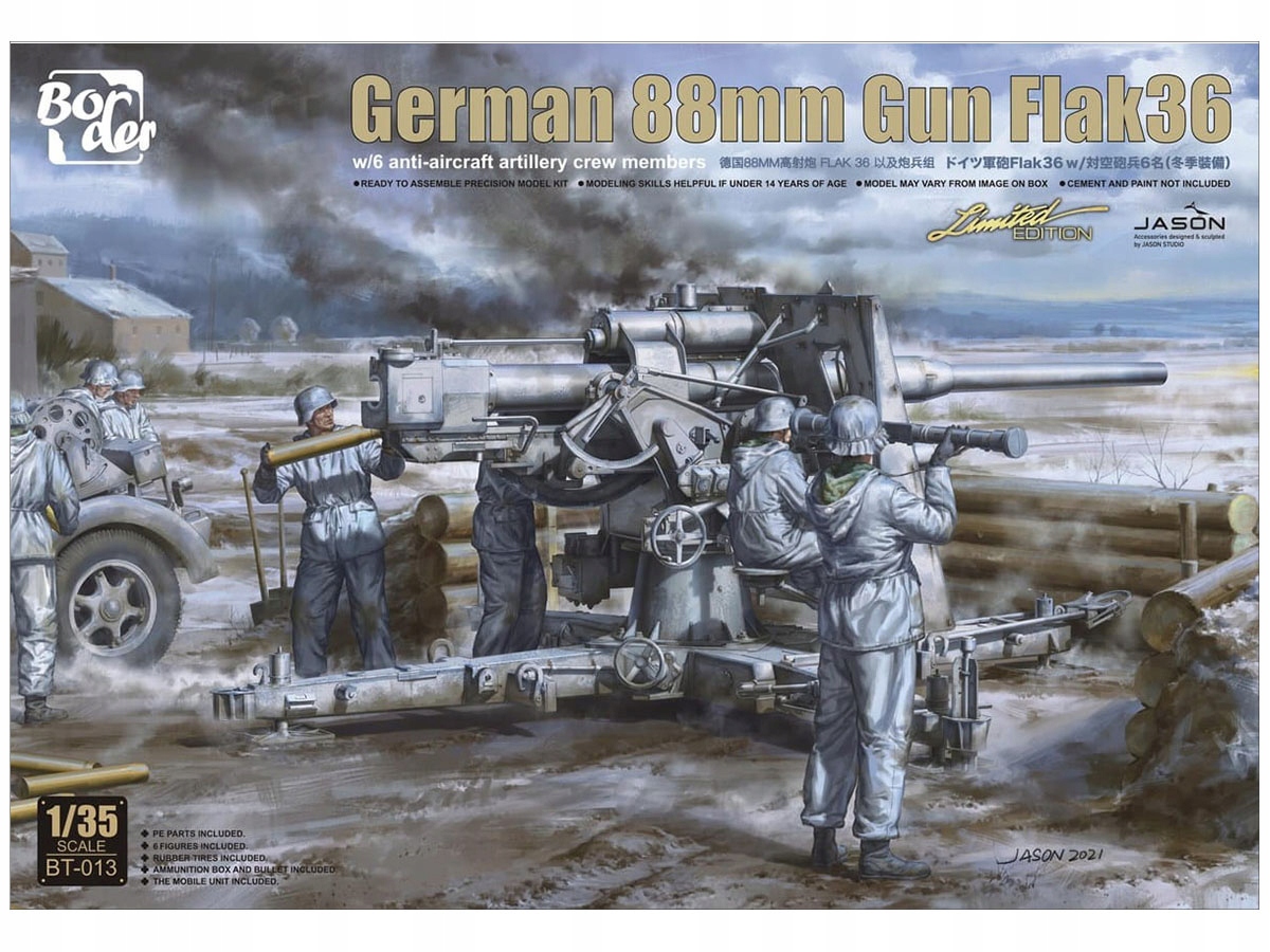 Protiletadlové dělo 88mm FlaK 36 BT-013 Border