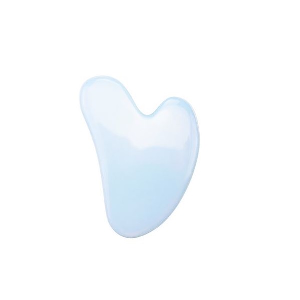 

Płytka Gua Sha masażer z opalu do twarzy Biały