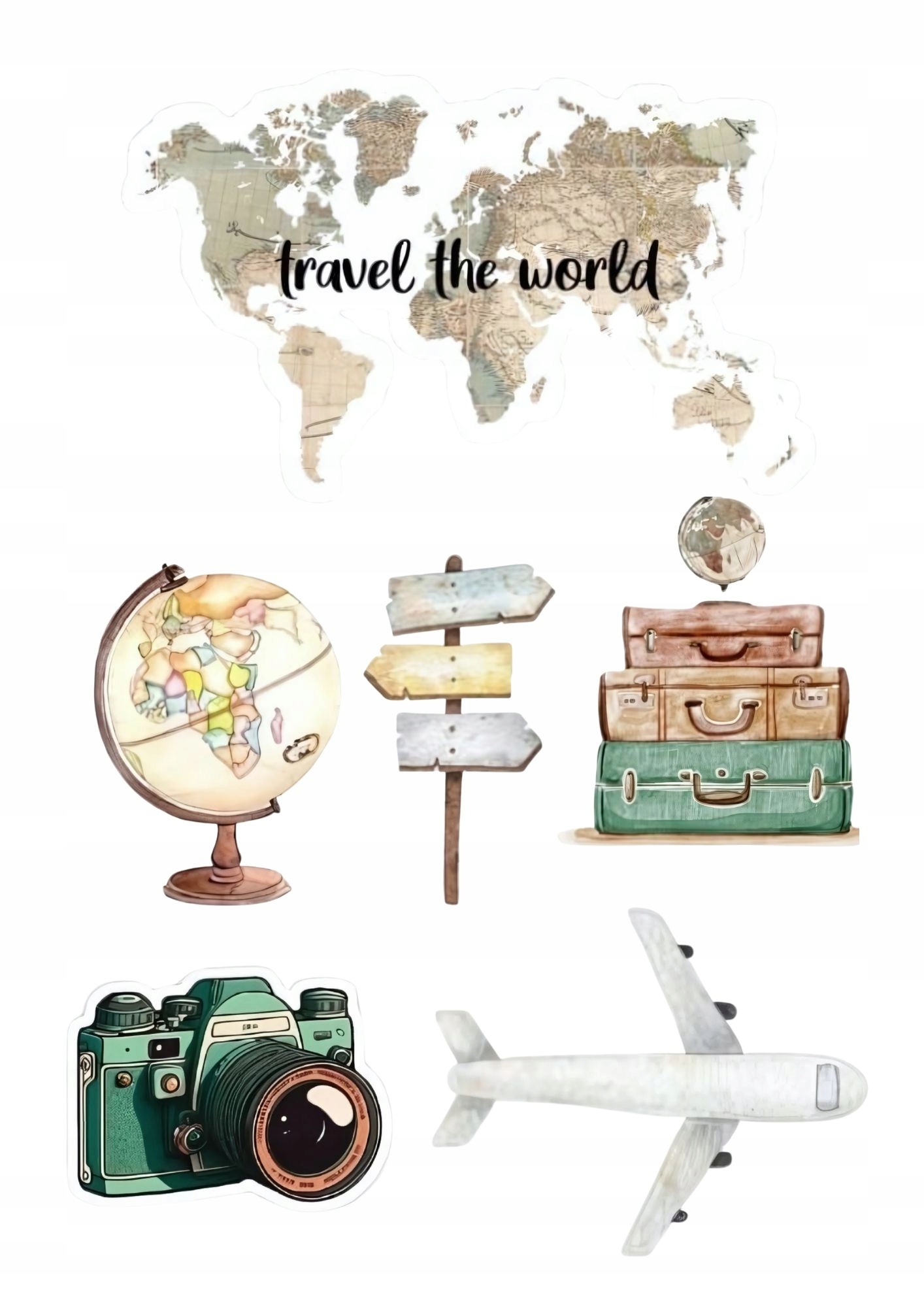 Wydruk na masie cukrowej Dla Podróżnika Travel