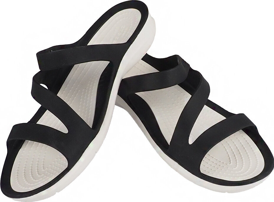 Nazouváky Crocs Swiftwater Sandal Černobílé 203998 066, velikost 36-37