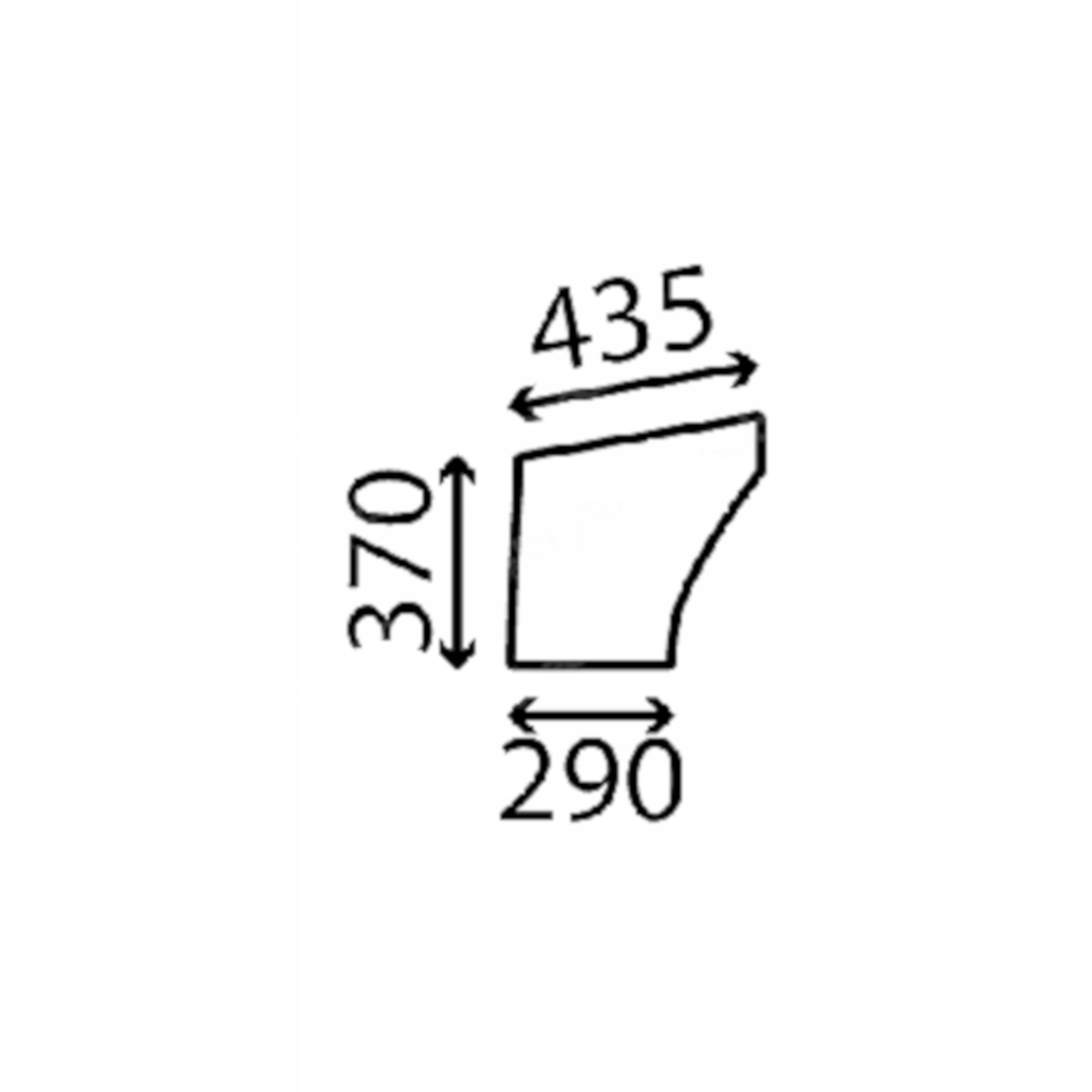 Kubota sklo dveře spodní levé RG518-46720 (3772)