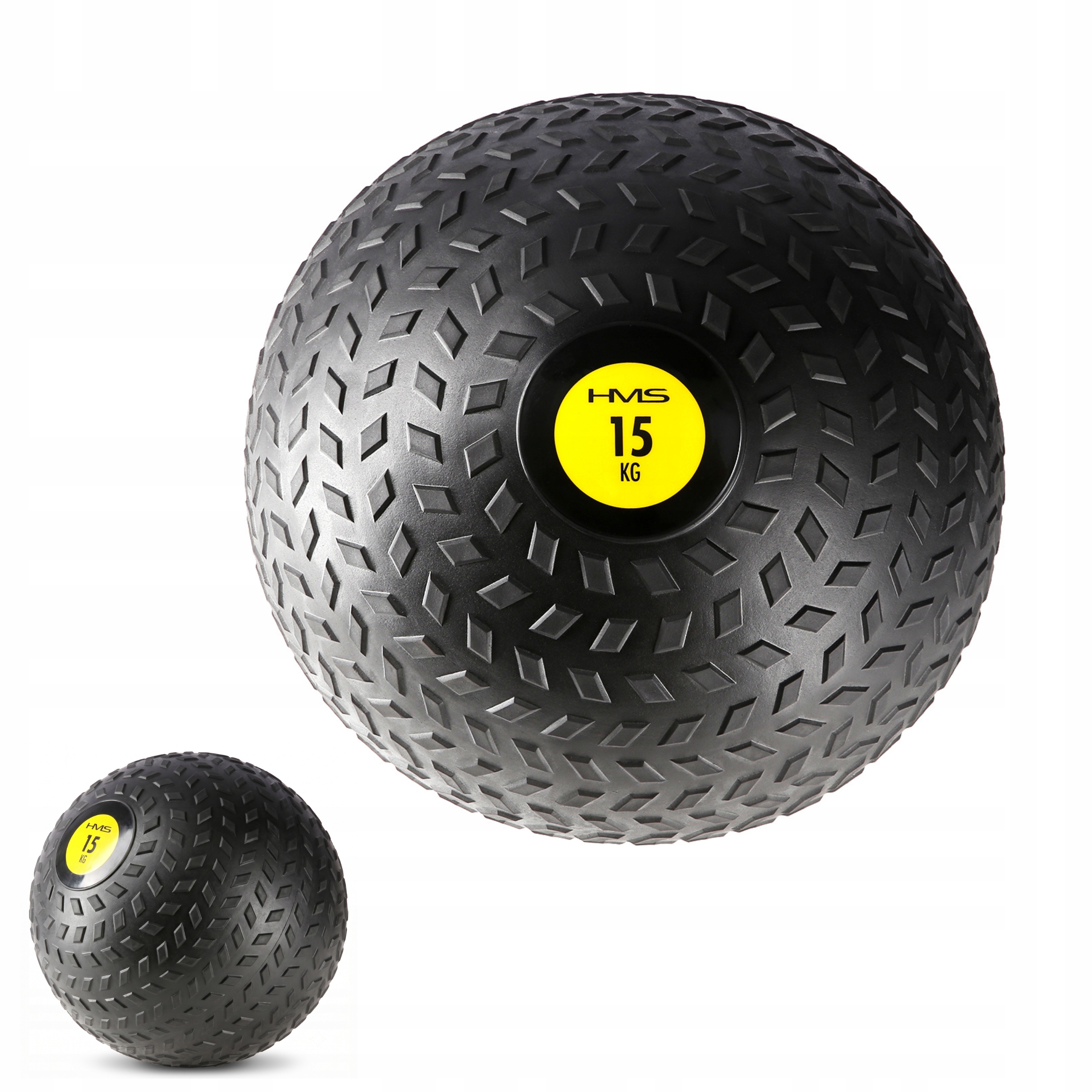 Tréninkový slamballový míč 15 kg černo-žlutý Hms Pst pro bojové sporty