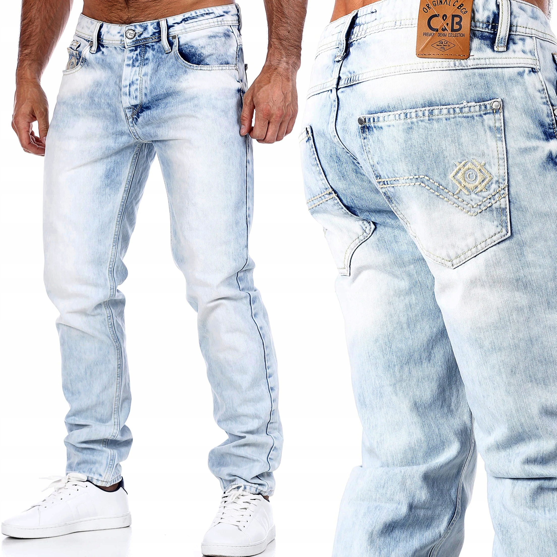 Kalhoty Cipo Baxx Džíny světlé přetíratelné IceBlue