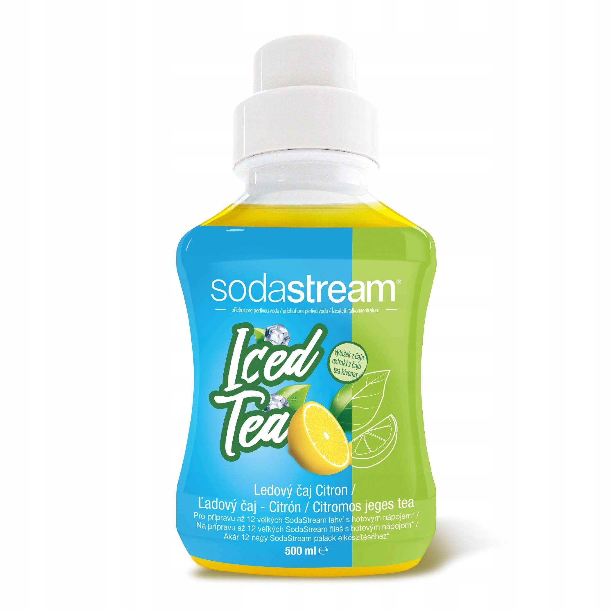 SodaStream nabój CO2 Quick Connect różowy nowy w zestawie z sokiem ice tea Kod producenta 8719128118499