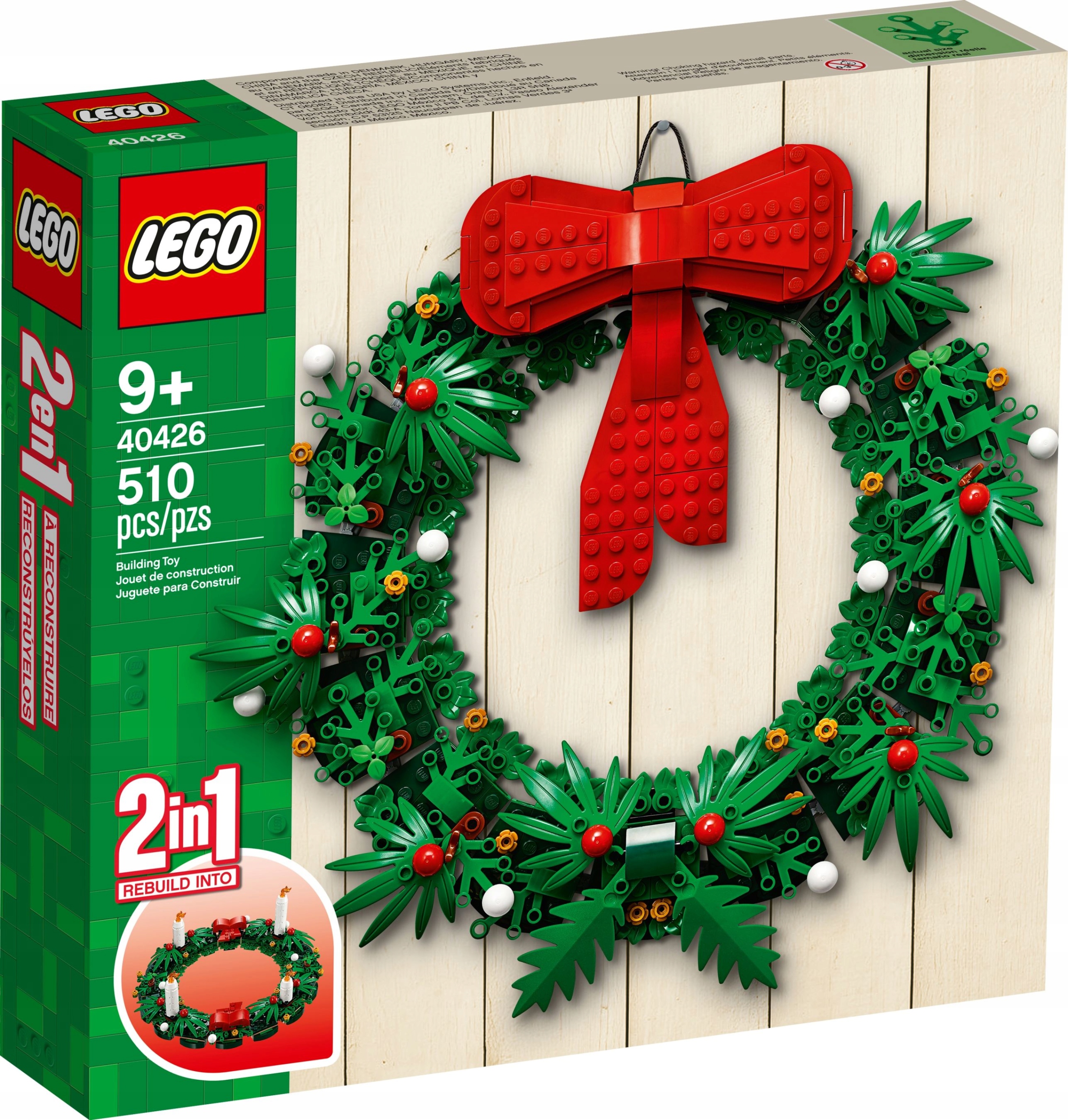 LEGO 40426 - WIENIEC BOŻONARODZENIOWY 2 w 1 - NOWY