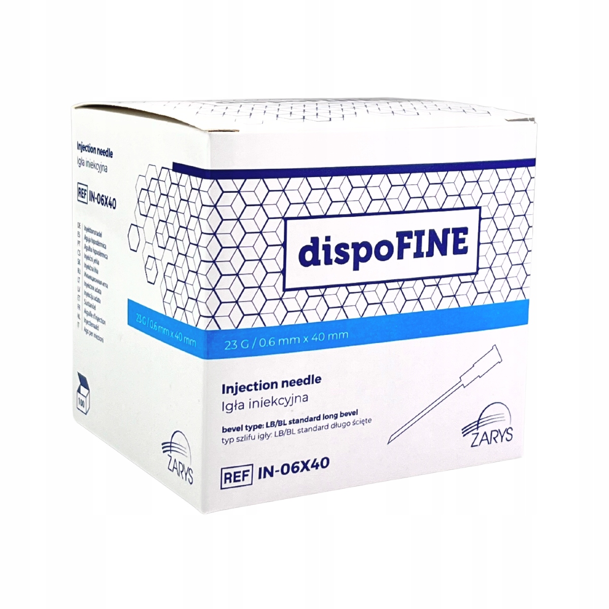 

Igły iniekcyjna Zarys 0,6 mm x 40 mm 100 szt.