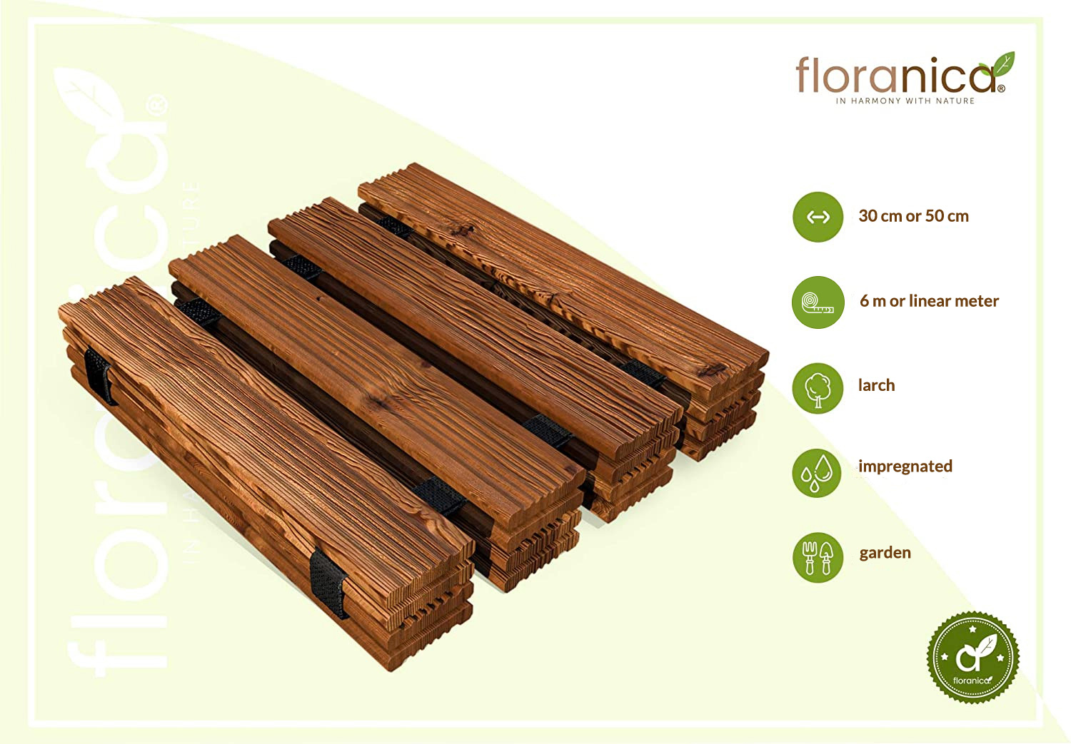 Ścieżka ogrodowa Rollweg 6m 30cm modrzew brązowa EAN (GTIN) 4260575629044