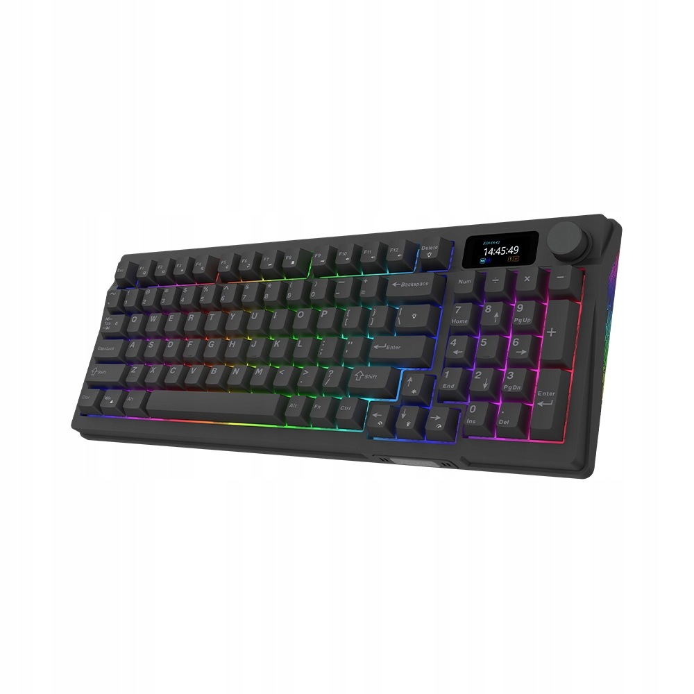 Aqirys Klawiatura mechaniczna 96%/95 klawiszy przewodowa Atria black