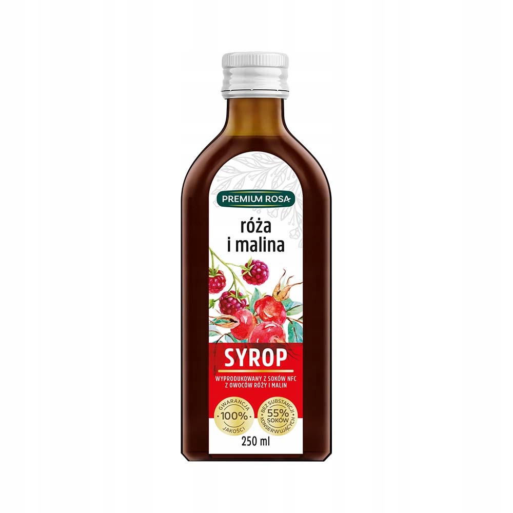 Levně Růžovo-malinový sirup bez přidané kyseliny citronové 250 ml Set: 8 ks