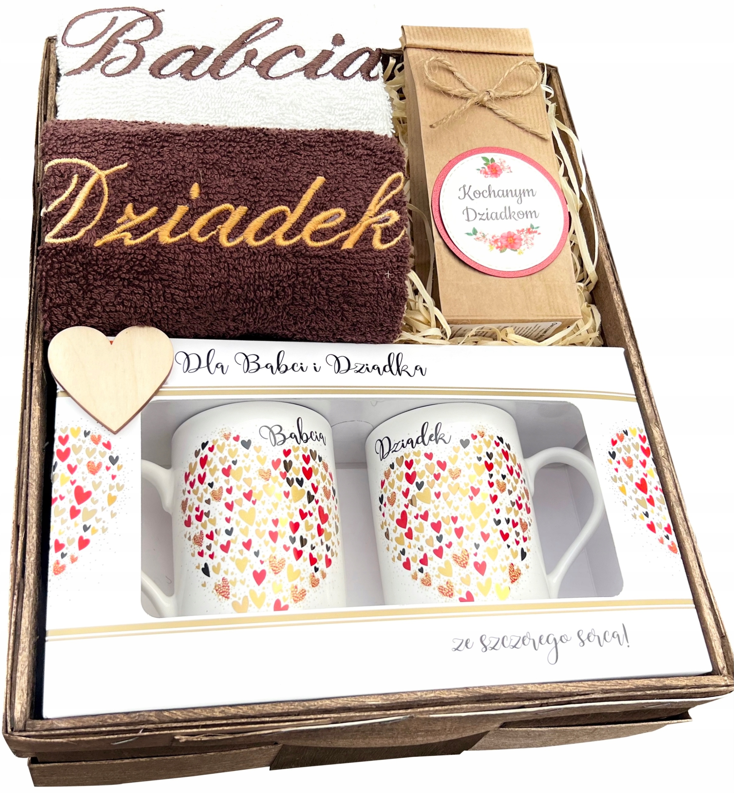 Piękny dla Babci i Dziadka Kosz Prezentowy