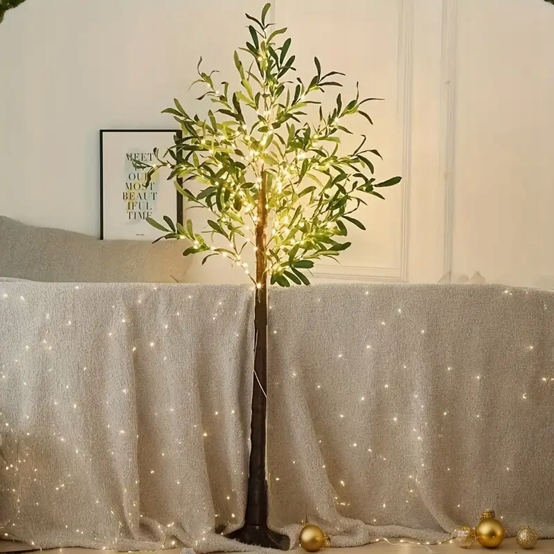 Nočná Led lampa strom Veľké olivové listy Fikus 120 cm 1,2 m