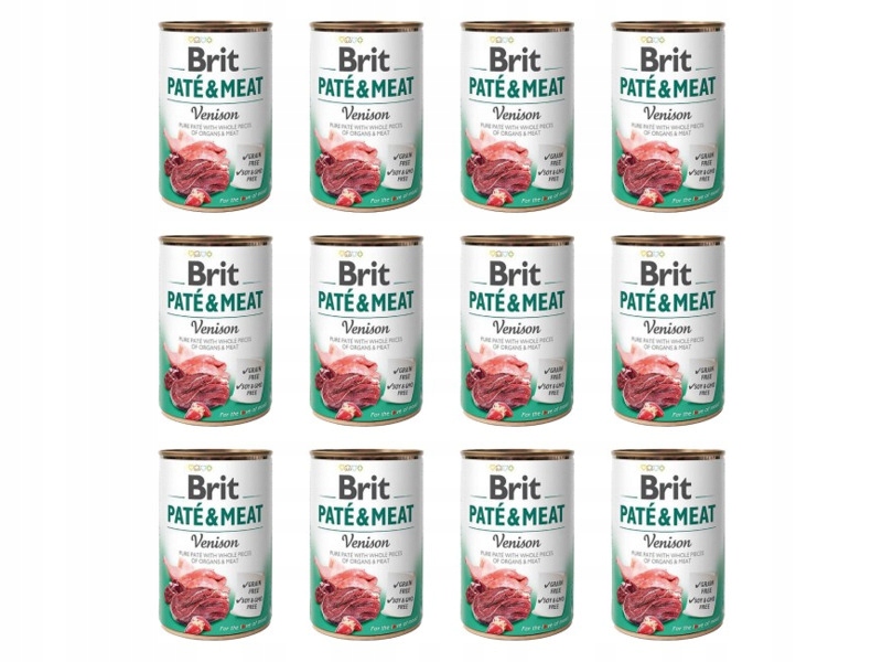 Karma dla psa Brit Pate & Meat Jeleń 12 x 800 g