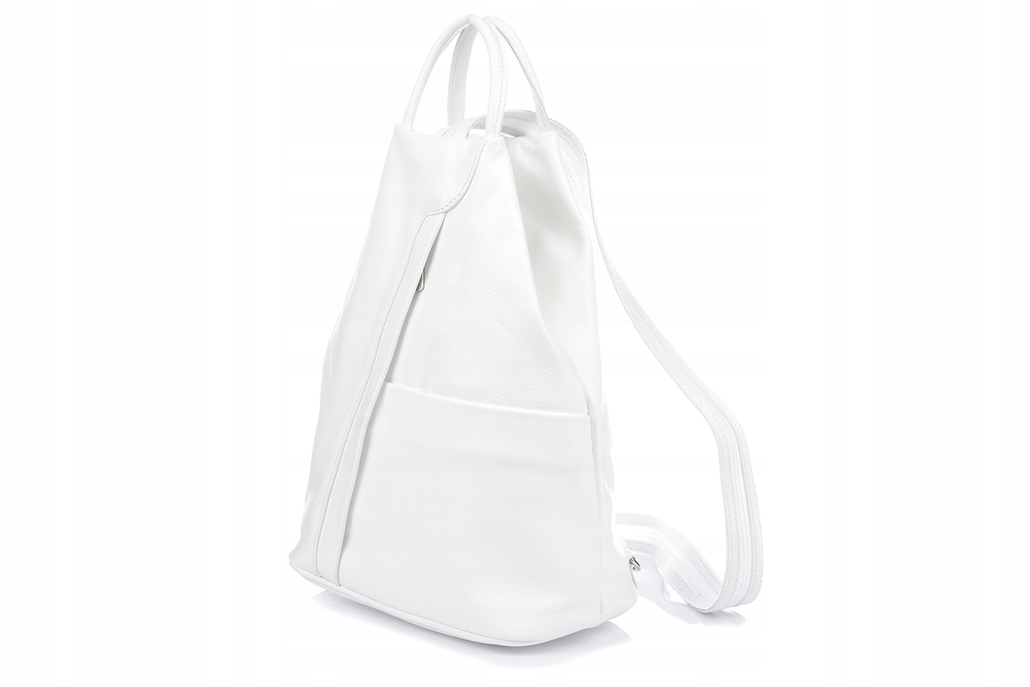 

Biały Vera Pelle włoski Plecak Skórzany damski