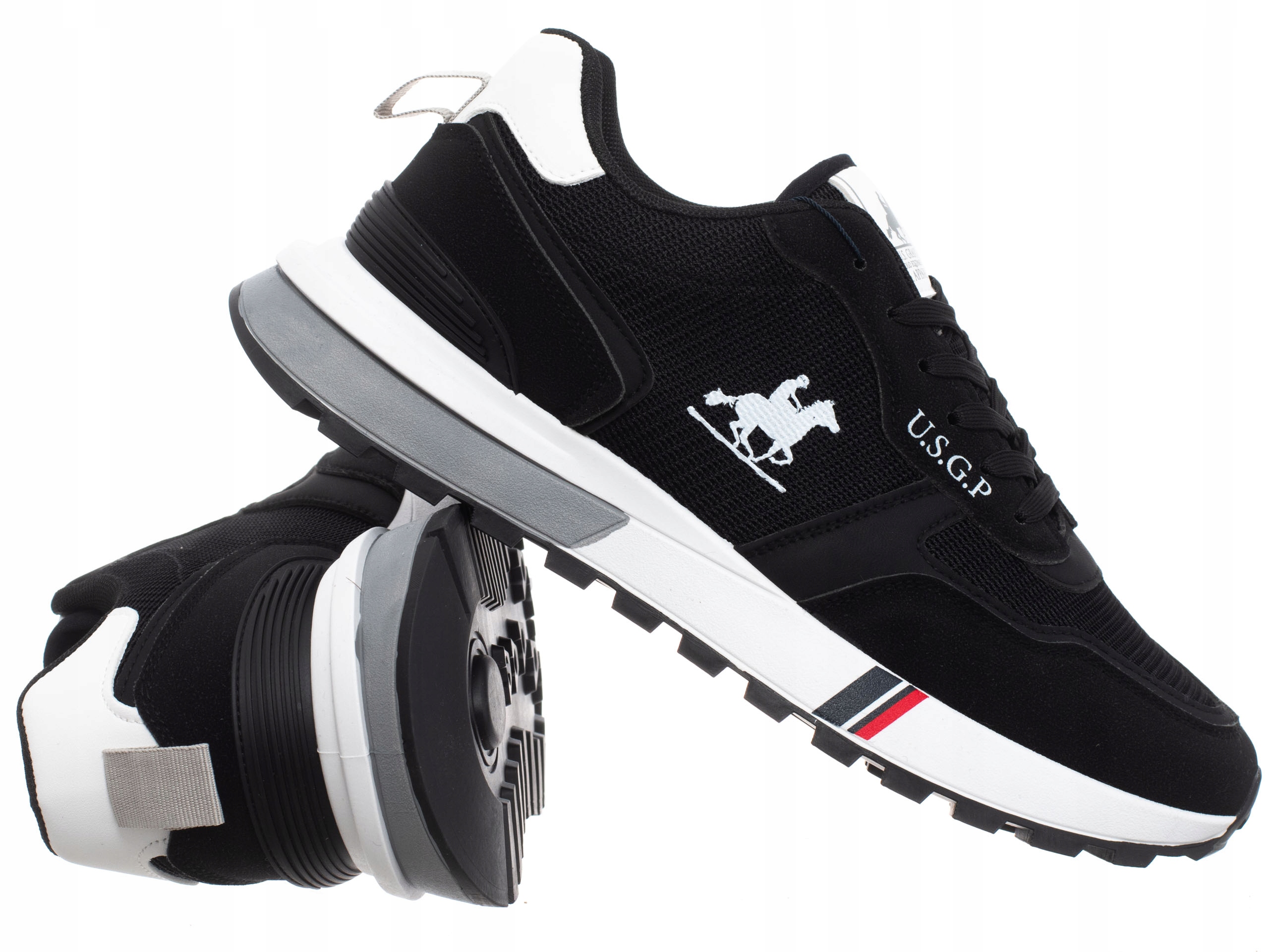 U.s. Grand Polo Buty Męskie sportowe sneakersy niskie modne czarne