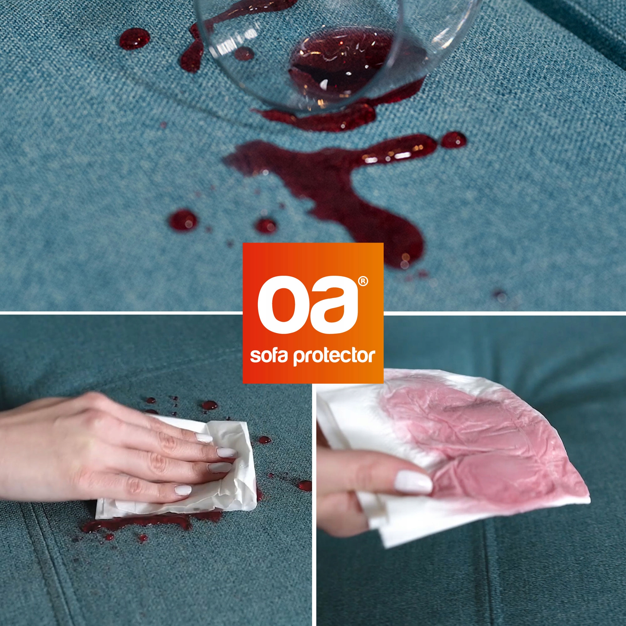 Zestaw do CZYSZCZENIA IMPREGNACJI ODPLAMIANIA tapicerki materiałowej OA Pojemność 0.85 l