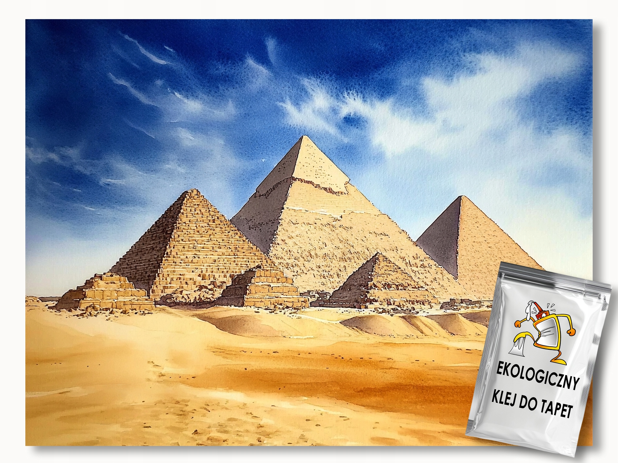 Fototapeta Flizelina Krajina Afrika Egypt Poušť Pyramidy 300x210 155g