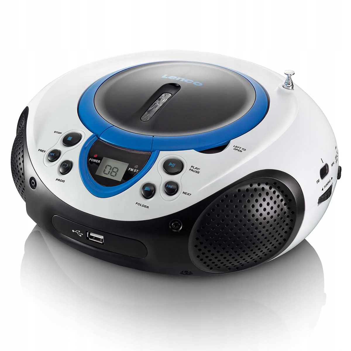 Boombox Radio CD MP3 Usb Fm Przenośne Stereo Kompaktowe Aux Wyraźne Głośne