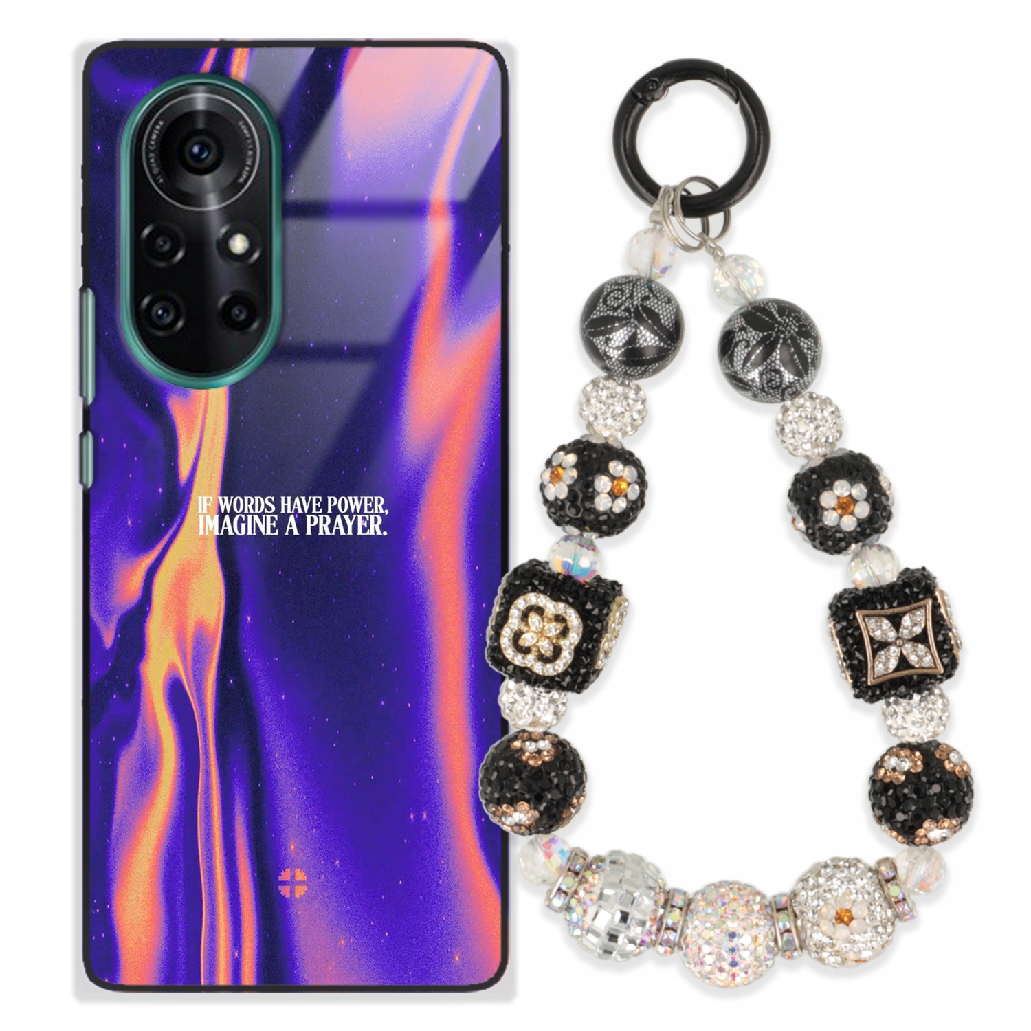 Puzdro Na Huawei Nova 8 Glass Kľúčenka Elegantné Prémiové Dizajnové Puzdro