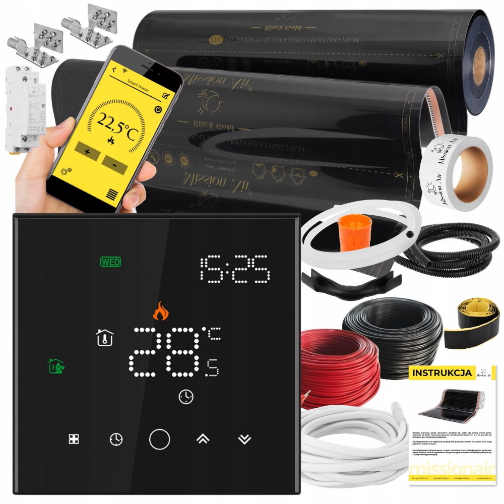 Set Fólia vyhrievacia podložka Infračervená 28 m² 160 W