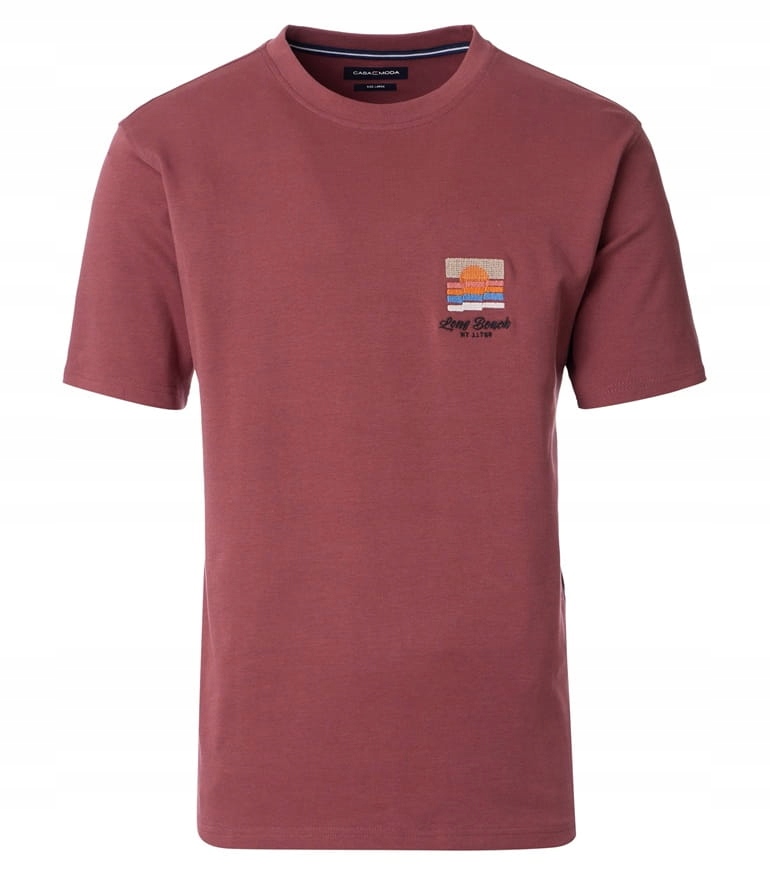 Velké Pánské Tričko s výšivkou Švestková Casamoda