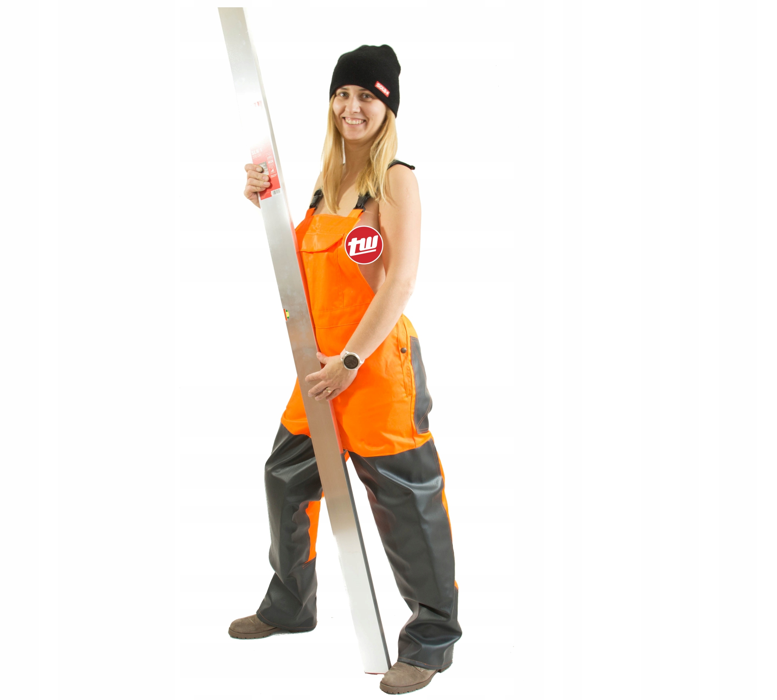 Spodnie posadzkarskie pomarańczowe ogrodniczki rozmiar L 54