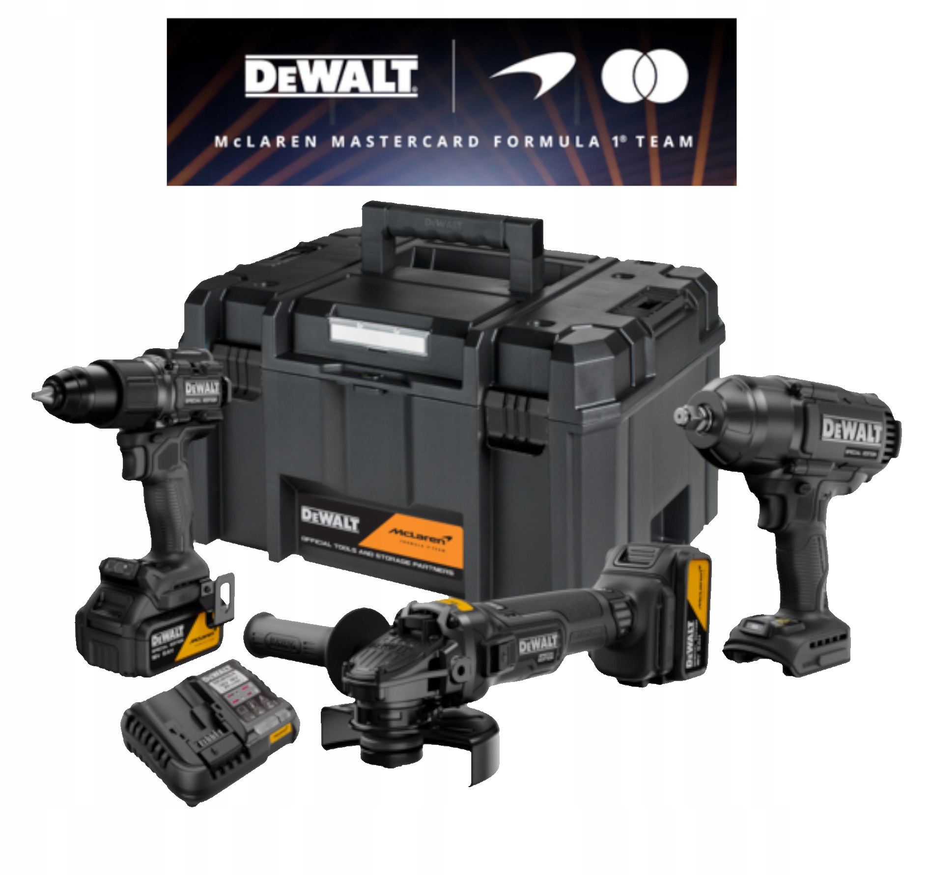 DeWALT McLAREN F1 18V Xr Zestaw 3-ELEMENTOWY 2X5Ah Tstak DCK3222MP2T