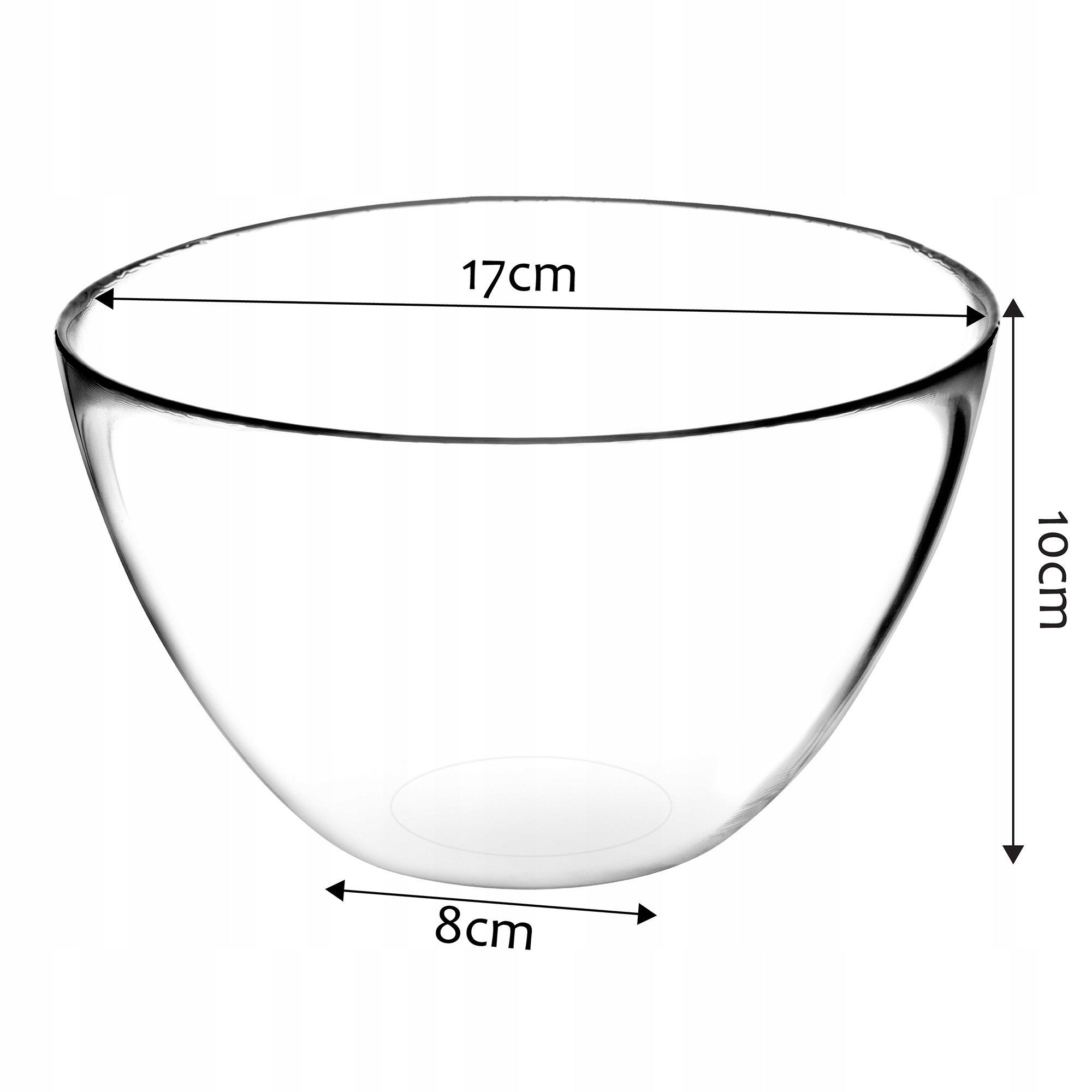 2x MISKA SALATERKA SZKLANA MISA 17cm DO SAŁATKI NA SAŁATKĘ ZESTAW Marka Kadax