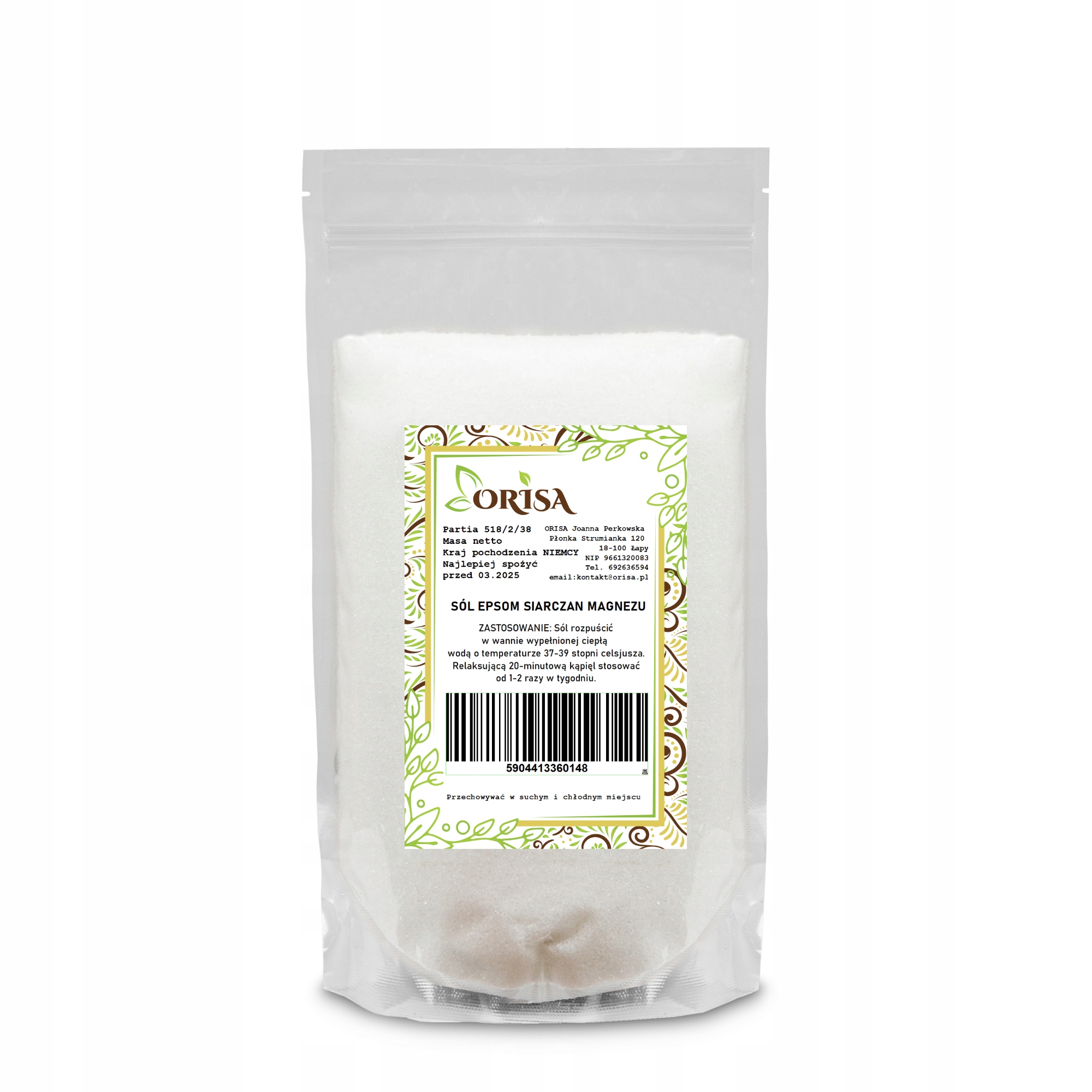 

Sól Epsom Gorzka Siarczan Magnezu 1kg 1000g Niemcy