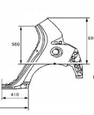 BŁOTNIK TYLNY TYŁ LEWY TOYOTA YARIS IV 2020-