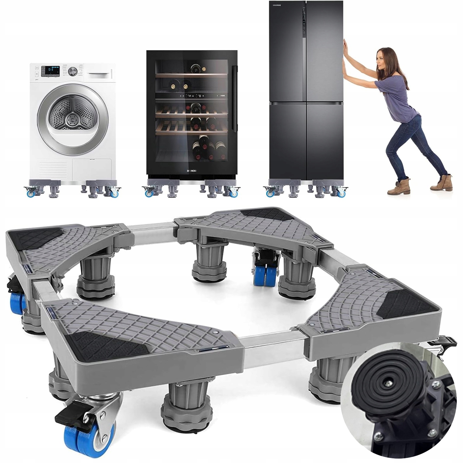 Mobilna Podstawka Z Kółkami Pod Komputer Stacjonarny Antypoślizgowa Silny