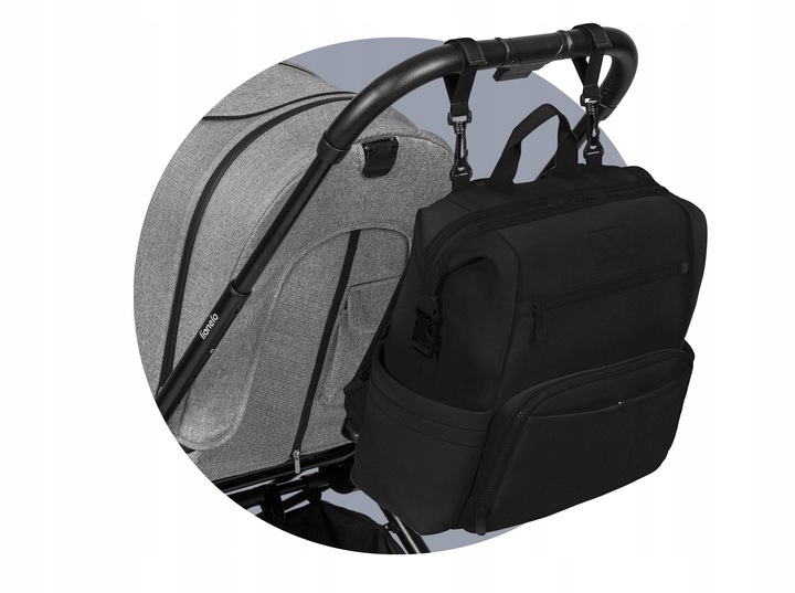 ORGANIZER TORBA PLECAK DO WÓZKA LIONELO CUBE DUŻA Kod producenta LO-CUBE BLACK 1PC