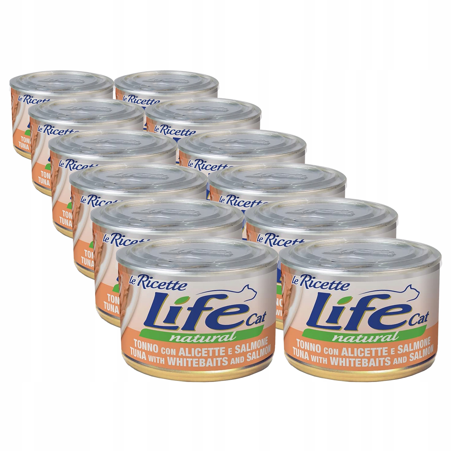 Levně Life Cat Le Ricette pro kočky konzerva 12x150 g tuňák sardela losos
