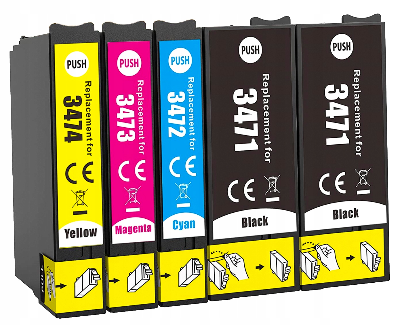 

5x Tusz Do Epson 34 XL WF-3725DWF WF-3720DWF