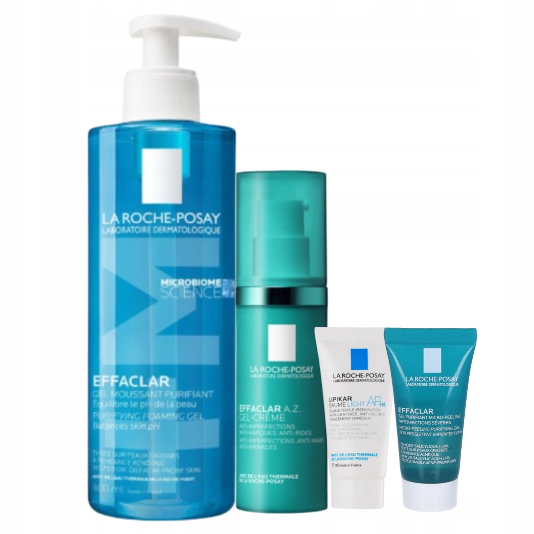La Roche-Posay Effaclar Zestaw Żel do mycia 400ml A.z. Żel-Krem 40ml