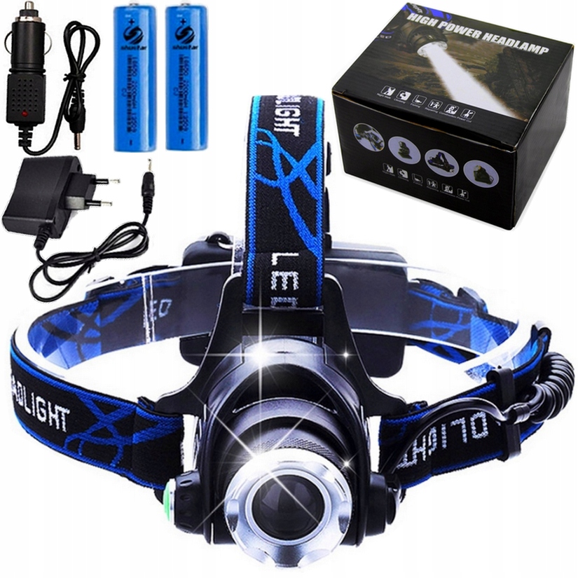 

Latarka Czołowa Led Zoom T6 Czołówka Lampka Głowe