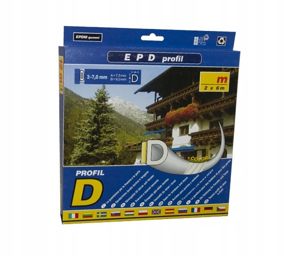 Uszczelka 6m profil D biała Stan opakowania oryginalne