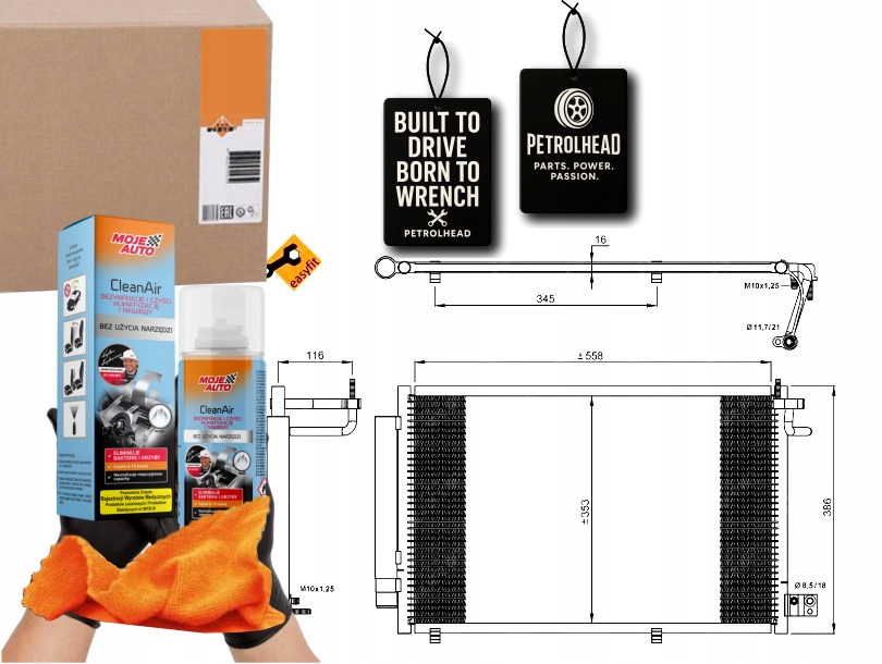 Kondenzátor Klimatizace Ford Fiesta 08-11 Nrf #Petrolhead Pro+ Kit9