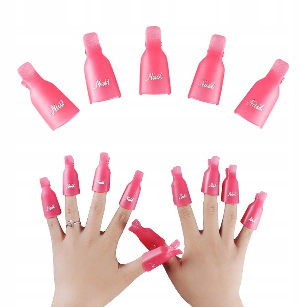 KLIPSY do HYBRYDY AKRYLU ŻELU LAKIERU 10SZT KLIPS DO USUWANIA ŚCIĄGANIA EAN (GTIN) 5902802905239