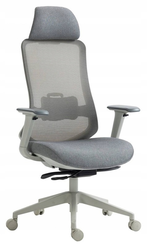Fotel biurowy Office Products Siros szary ergonomiczny