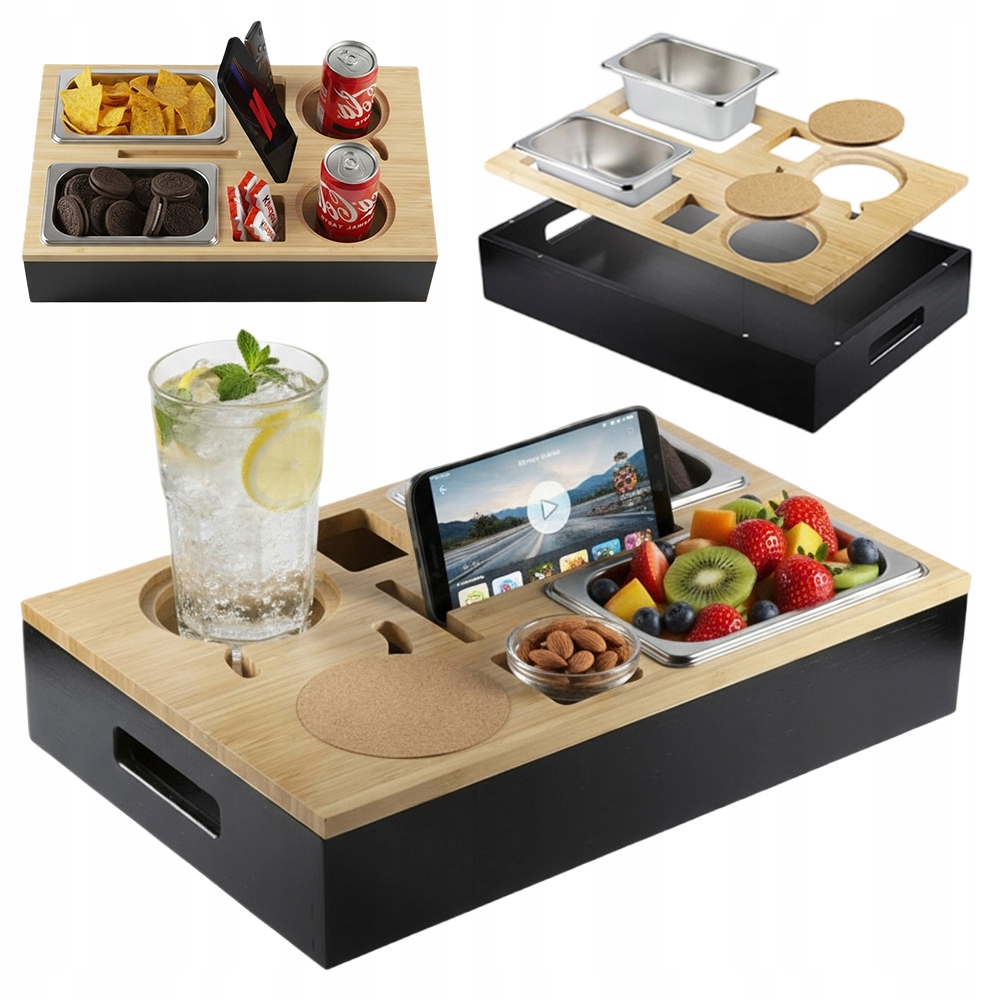 Podnos Na Pohovku Stůl Na Občerstvení A Nápoje Párty Organizér Barová Skříňka Podnos