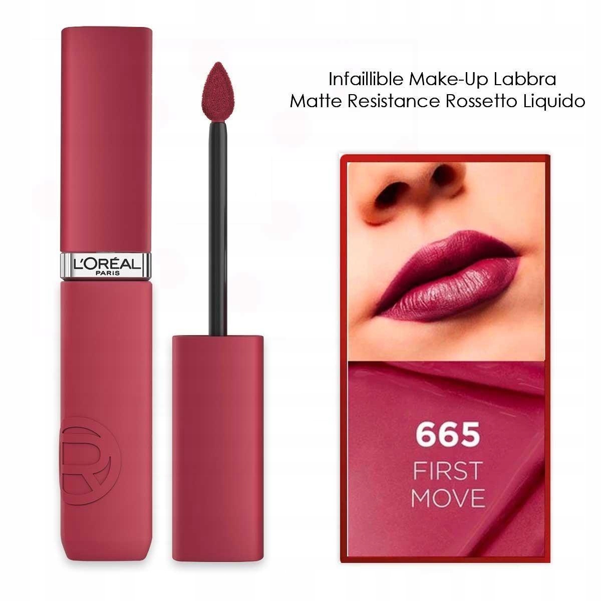 2x Rtěnka L'Oreal Paris Infaillible Matte Resistance 5 ml 665 First Move